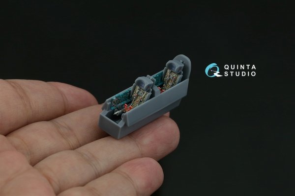 Quinta Studio QD+72242 MiG-21UM 3D-Printed &amp; coloured Interior on decal paper ( KP )( with 3D-printed resin parts ) 1/72
