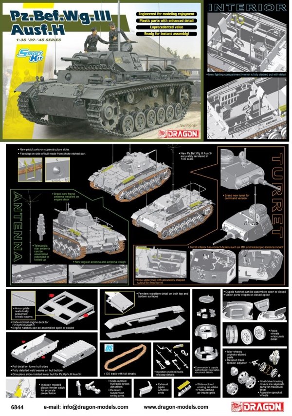 Dragon 6844 Pz.Bef.Wg.III Ausf. H 1/35