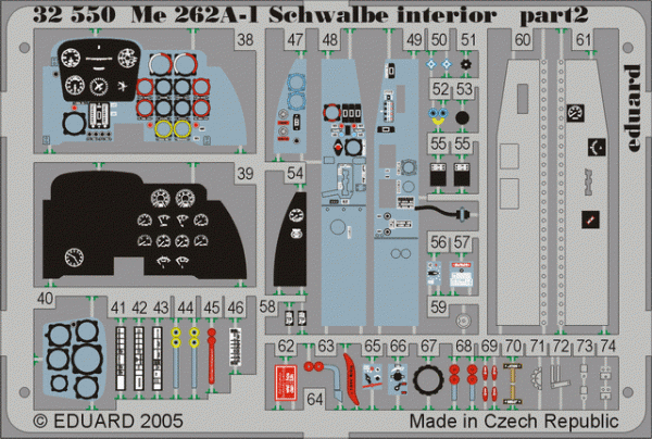 Eduard 32550 Me 262A Schwalbe interior 1/32 TRUMPETER