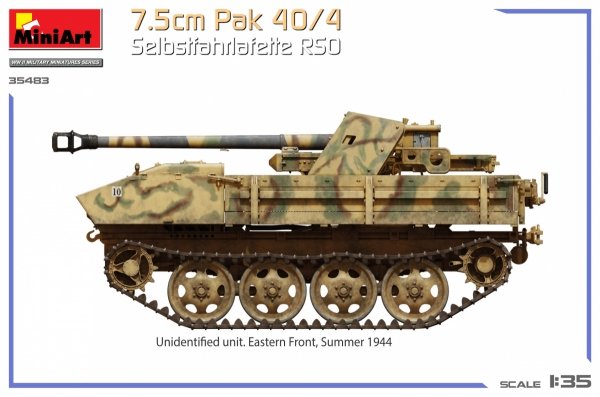 MiniArt 35483 7.5cm Pak 40/4. Selbstfahrlafette RSO 1/35