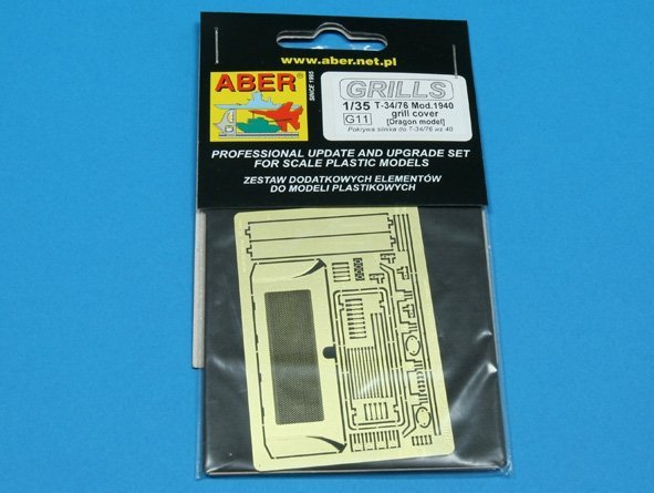 Aber 35G11 Grille cover for russian tank T-34/76 model 1940 (1:35)