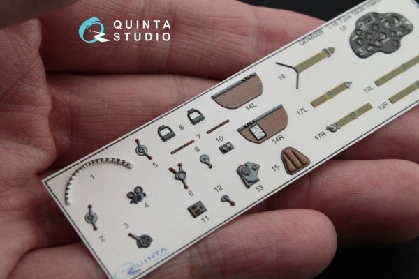 Quinta Studio QD48009 I-16 type 18/24 3D-Printed &amp; coloured Interior on decal paper (for all kits) 1/48