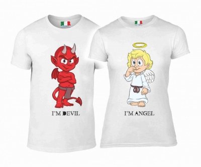 T-shirt per coppia - Bianca