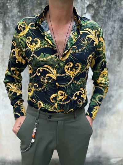 Camicia uomo fantasia - Stile Versace 