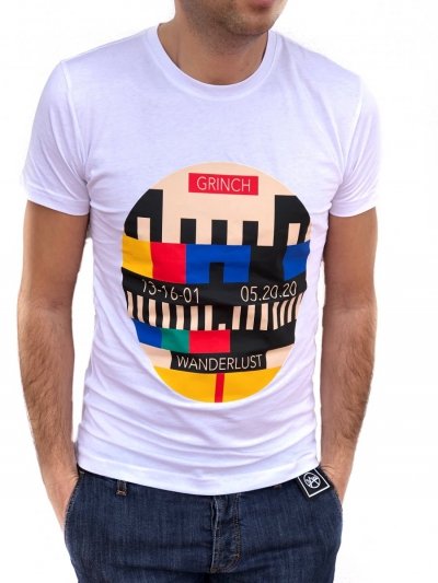 T shirt uomo - Bianca - Disegno vintage 