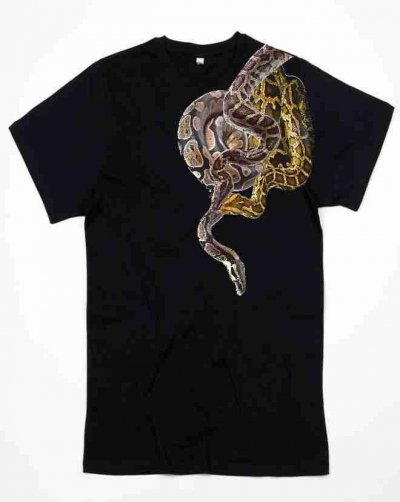 T shirt  lunga nera - Rap - Snake 2