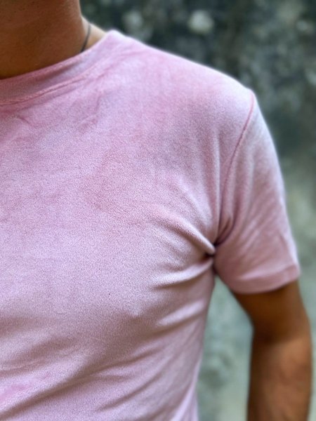 Koszulka męska, kolor różowy - Krótki rękaw - Odzież męska - Gogolfun.pl