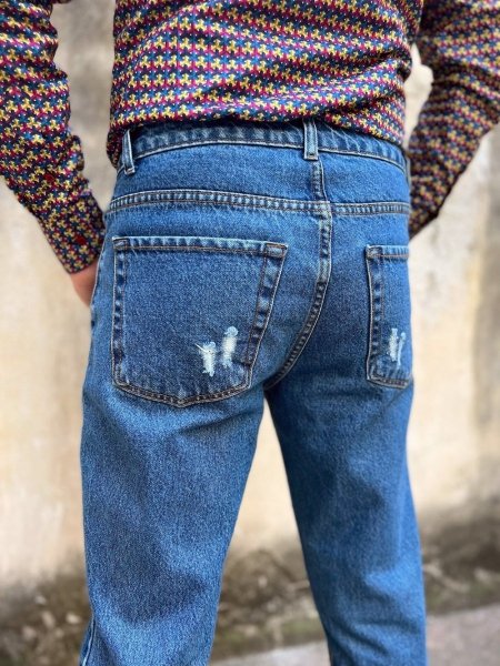Jeans strappati - Boyfit - Jeans uomo - Negozio online - Gogolfun.it