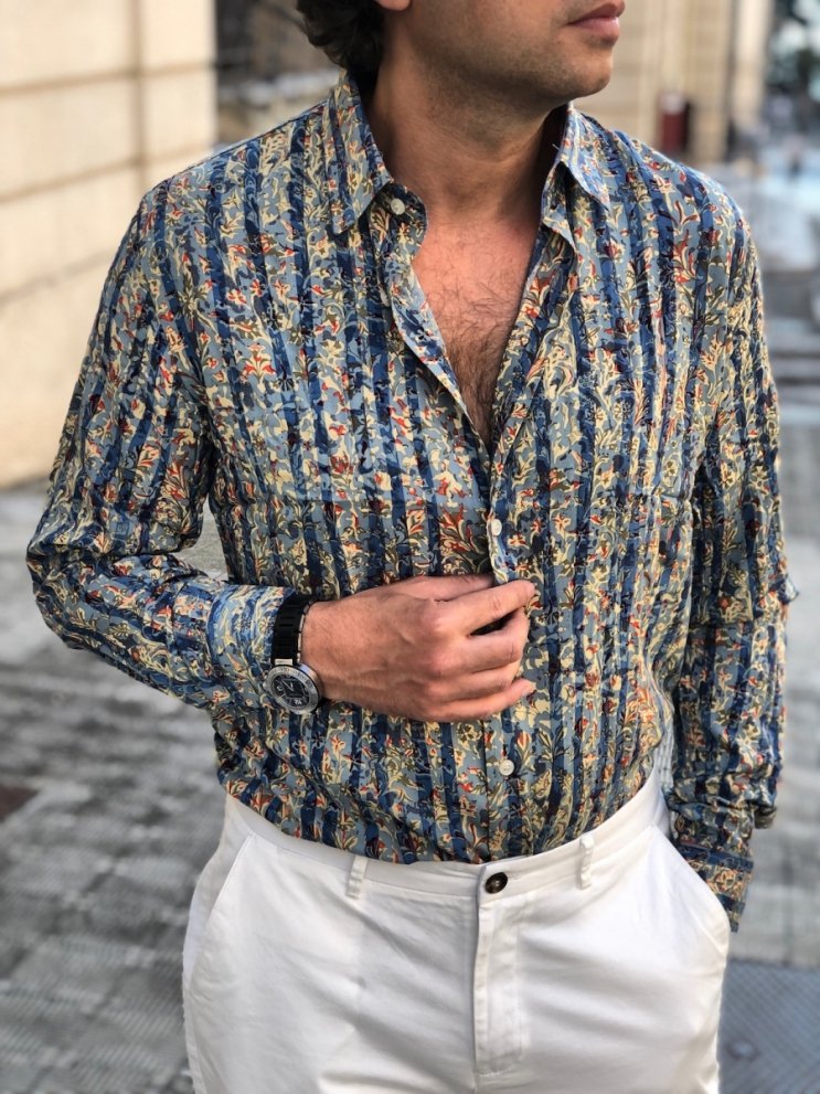 Camicia uomo particolare Disegni retrò Camicie uomo Gogolfun.it