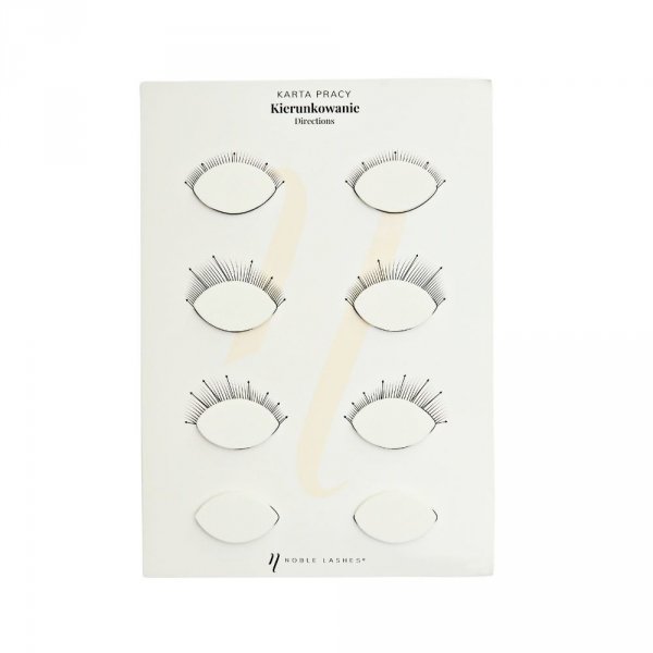 Übungsblätter für die Wimpernverlängerung