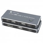 Przełącznik KVM Techly USB-C 2x1 / DisplayPort 1.4 Video 8K