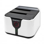Stacja dokująca Qoltec do dysków HDD SSD 2.5&quot; 3.5&quot; | SATA III | USB 3.0 | Super speed 5Gb/s | z funkcją klonowania offline