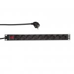 Listwa zasilająca LogiLink do szaf PDU9C02 19&quot; 16A PDU 9x Schuko 2m czarna