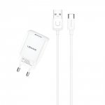 Ładowarka sieciowa Usams T21 2,1A 1xUSB + kabel USB-C - biała