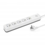 Listwa zasilająca przeciwprzepięciowa MONTIS MT187-WG-1,5  5 gniazd szaro-biała