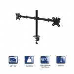 Uchwyt biurkowy na dwa monitory Akyga AK-MB-02 ramiona 2x10kg VESA 75x75mm / 100x100mm 15-32&quot;