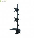 Uchwyt biurkowy LCD/LED Techly 13&quot;-27&quot; 20kg, 2 monitory, pion, czarny