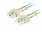 Patchcord światłowodowy Lanberg MM SC/UPC-SC/UPC DUPLEX 3.0mm OM3 50/125 LSZH 2m aqua