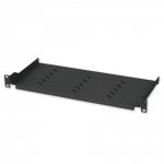 Półka do szafy 19&quot; Techly 1U 150mm 2pkt. perforowana czarna
