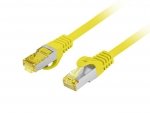 Patchcord Lanberg S/FTP kat.6A 15m LSZH CU fluke passed żółty