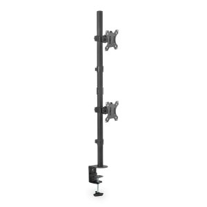 Uchwyt biurkowy DIGITUS pionowy 2xLCD max. 32&quot; 8kg, zaciskowy czarny