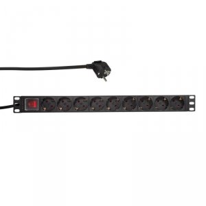 Listwa zasilająca LogiLink do szaf PDU9C02 19&quot; 16A PDU 9x Schuko 2m czarna