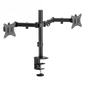 Uchwyt biurkowy na 2 monitory Maclean MC-754N VESA 75x75 oraz 100x100, 17-32&quot;, 2x 9kg