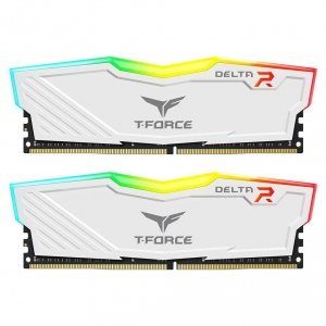 Pamięć DDR4 Team Group T-FORCE Delta RGB 16GB (2x8GB) 3600MHz CL18 1,35V Biała