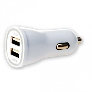 Ładowarka samochodowa Techly 2x USB 5V 1A/2,1A biała