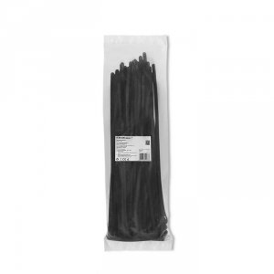 Opaski zaciskowe Qoltec wielorazowe/trytytki | 7.2*350mm | Nylon UV | Czarne