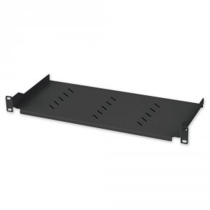 Półka do szafy 19&quot; Techly 1U 150mm 2pkt. perforowana czarna
