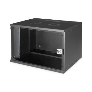 Szafa wisząca jednosekcyjna DIGITUS 19&quot; 7U, SOHO PRO 370 x 540 x 400 mm, drzwi szyba, czarny, niezmontowana, 60kg