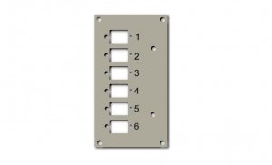 Panel przedni EFB-Elektornik 53705.3V2B do przełącznicy EFB 53705.1V3 na 6 adapterów
