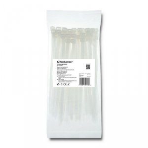 Opaska zaciskowa Qoltec | 7.2*200 | 50szt | nylon UV | Biała
