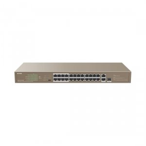 Switch niezarządzalny Tenda TEF1126P-24-250W 24-port Ethernet Switch 10/100 Mb/s PoE 250W Rack