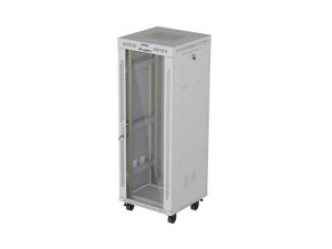 Szafa instalacyjna Rack Stojąca Lanberg 19" 32U 600x600 szara drzwi przeszklone LCD Lanberg (Flat Pack) V2