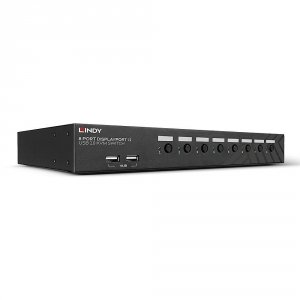 Przełącznik KVM LINDY 8-portowy DisplayPort 1.2 USB 2.0 Audio