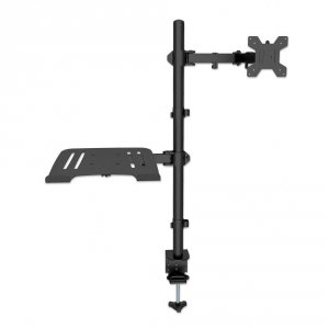 Uchwyt biurkowy Manhattan 13&quot;-32&quot;, z półką na laptopa
