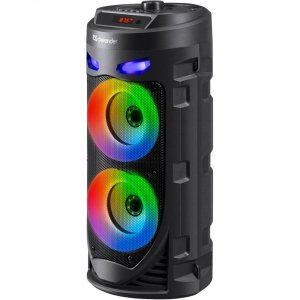 OUTLET: Głośnik Defender CRASHBOOM Bluetooth 16W MP3/FM/SD/USB/AUX/TWS/LED/MIC/LCD KARAOKE czarny + mikrofon + pilot - OTW OPAK