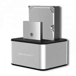 Stacja dokująca Qoltec dysków 2x HDD/SSD | 2.5&quot; / 3.5&quot; SATA | USB 3.0 | Klonowanie