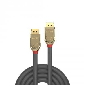 Kabel DisplayPort 1.4 LINDY M/M 2m szary/gold