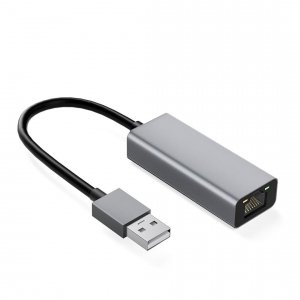 Kabel adapter iBOX IAARJ RJ45 do USB Typ-A 10/100/1000 Mb/s aluminiowy