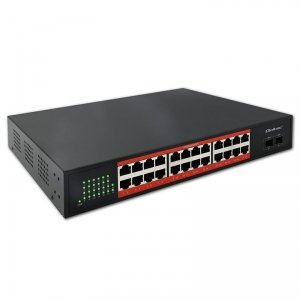 OUTLET: Switch niezarządzalny Qoltec przełącznik sieciowy Gigabit Ethernet | 24x RJ45 | 2x SFP | 1000 Mb/s - OTW OPAK