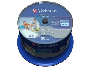 OUTLET: Płyty BD-R Verbatim 25GB X6 printable Datalife (Cake 50) - USZ OPAK
