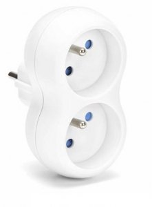 Rozgałęźnik sieciowy MONTIS MT149-WH podwójny biały