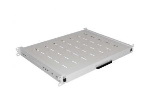 Półka wysuwana do szaf Rack 19" Lanberg szara 1U/445x350mm udźwig do 35kg, montaż 4 punktowy
