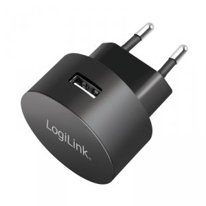 Ładowarka sieciowa LogiLink PA0217 USB 10,5 W, okrągła, 1x USB-A, czarna