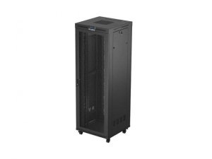Szafa instalacyjna Rack Lanberg stojąca 19&quot; 47U 800x800 czarna drzwi perforomowane LCD (flat pack)