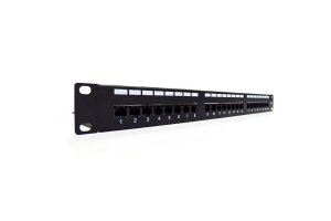 Patch panel DIGITUS 19&quot; 24x RJ45 UTP kat. 6 1U z tacką