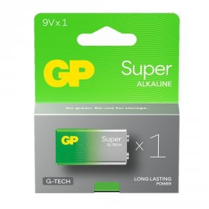 OUTLET: Bateria alkaliczna 6LR61 9V (R9*) GP Super Alkaline G-TECH - 1 sztuka - USZ OPAK